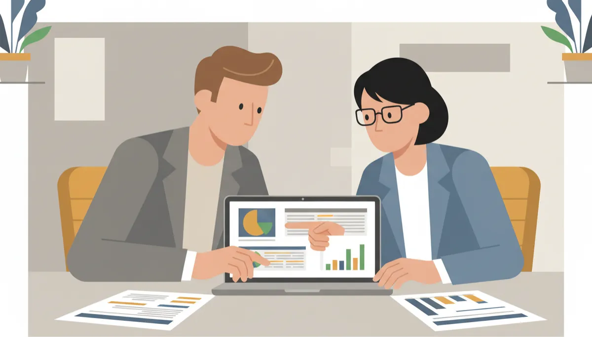 Finance leader and advisor reviewing R&D tax credit calculations