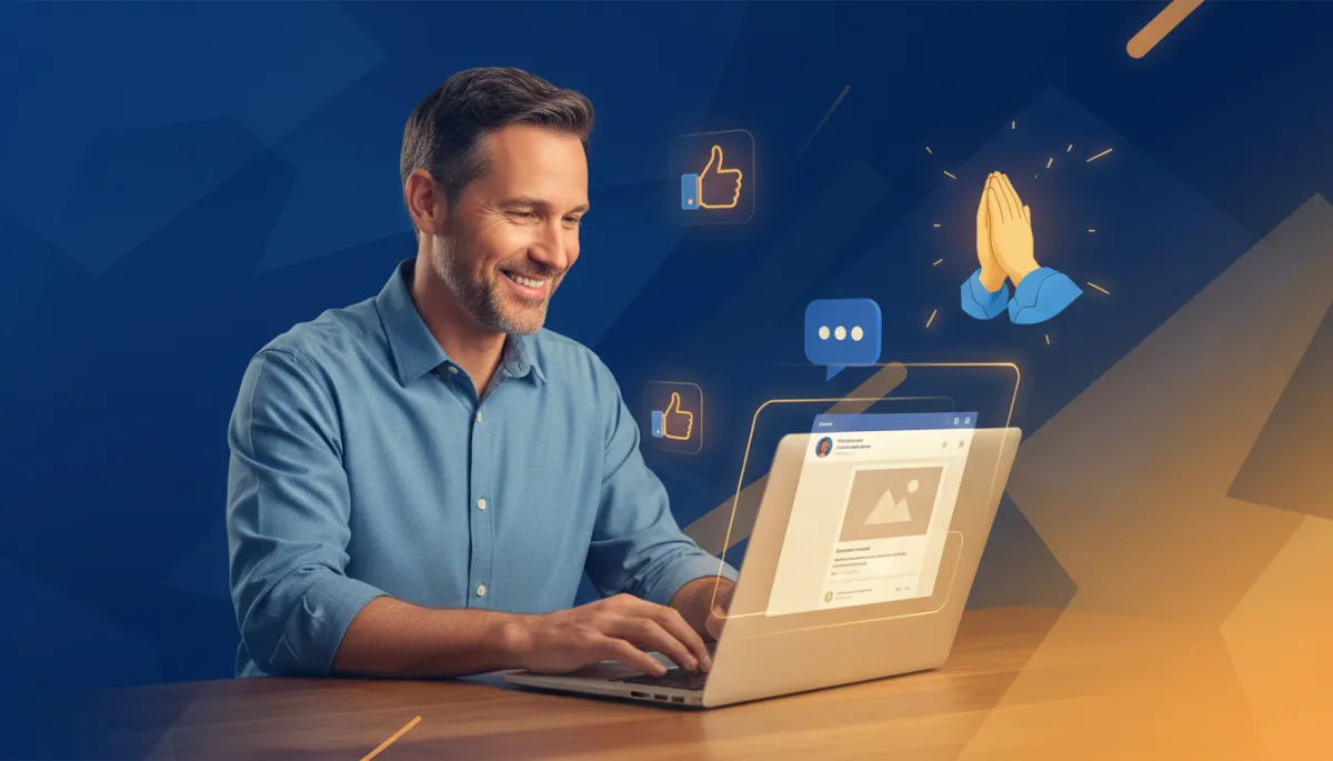 Pastor using Facebook to connect with church members online