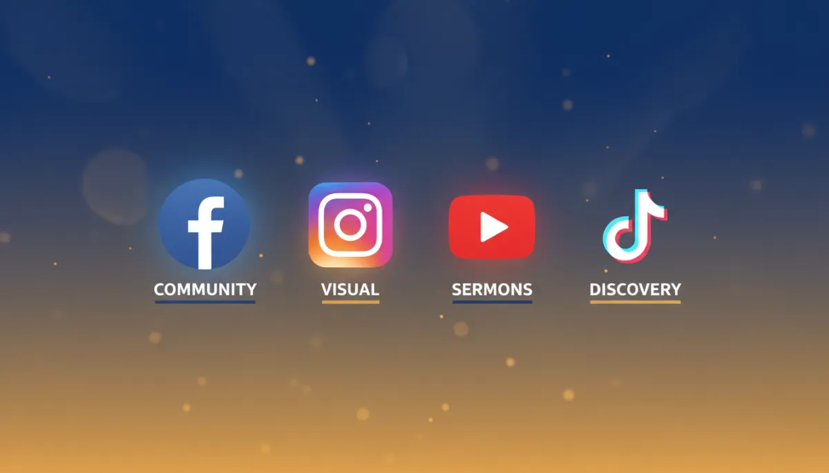 Infographic comparison of church social media platforms