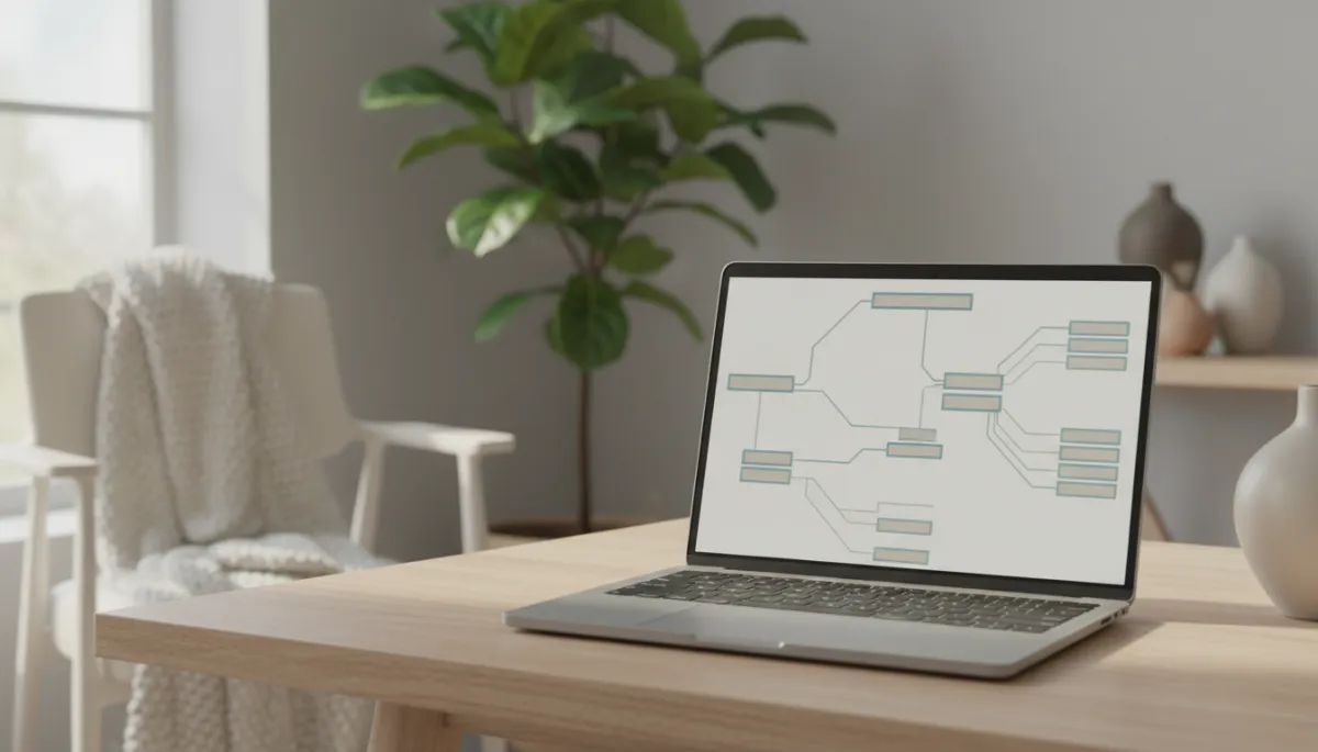 Dator som visar ett email automation-flöde för ett svenskt företag