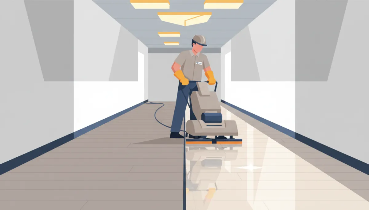 TripleILLC professional deep cleaning LVP flooring in a modern home hallway