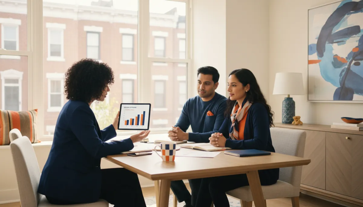 A.I. Certified Agent explaining home selling strategy to Philadelphia-area homeowners