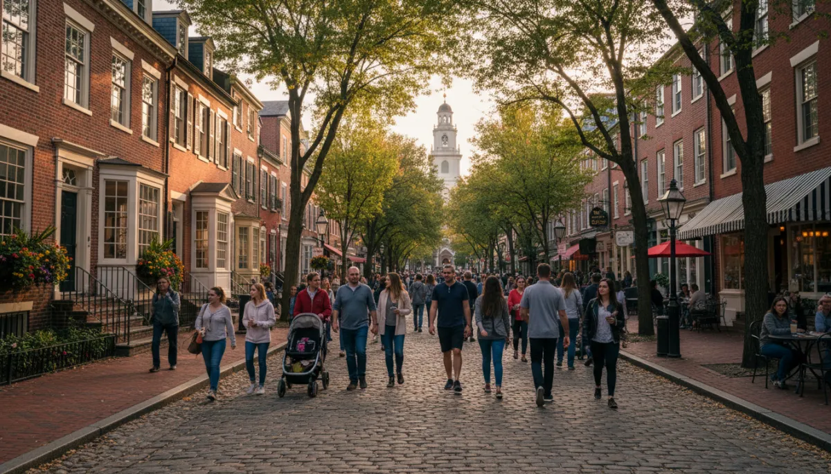 Accidently deleted the main image.  can you add back. Context: This is for a blog post about "Walkable Philadelphia Neighborhoods Worth Exploring Before You Make a Move". Style: Professional quality, photorealistic, high resolution