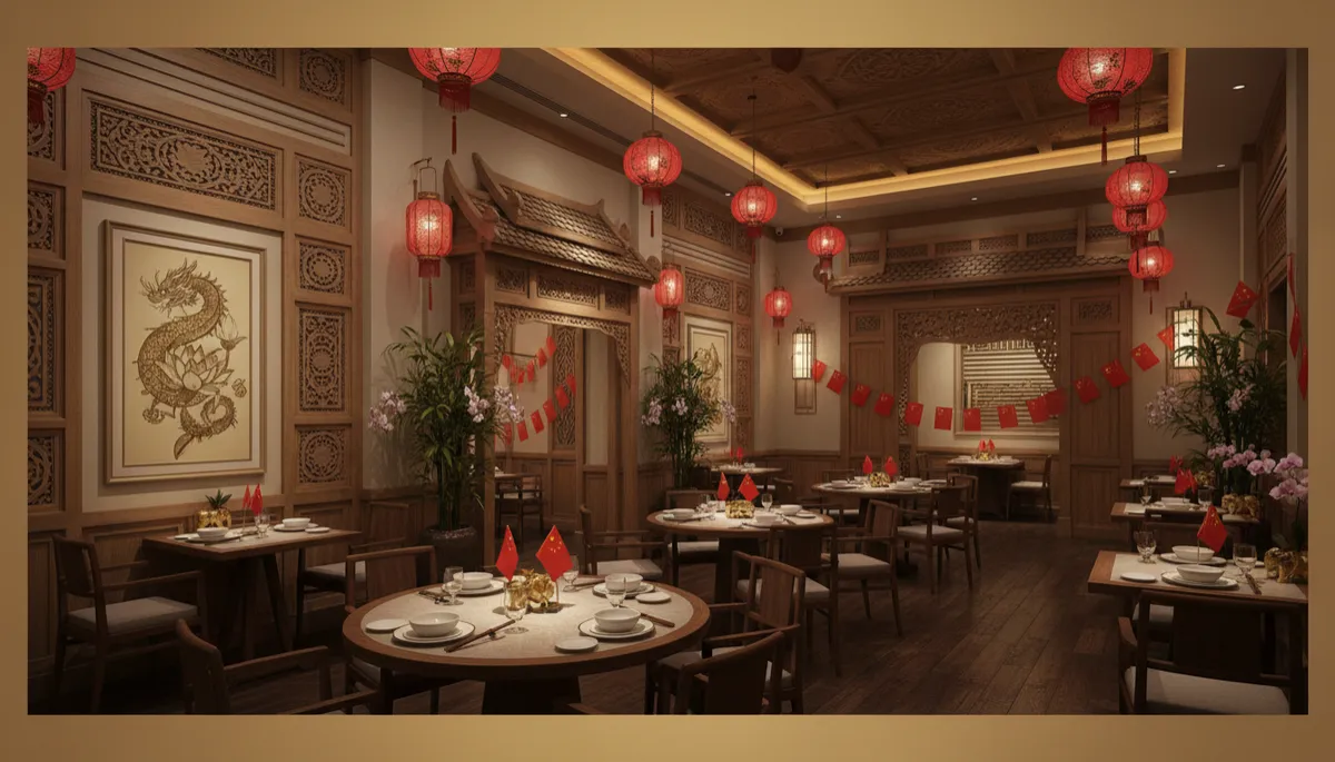 ร้านอาหารไทยตกแต่งต้อนรับนักท่องเที่ยวจีนช่วงวันชาติจีน