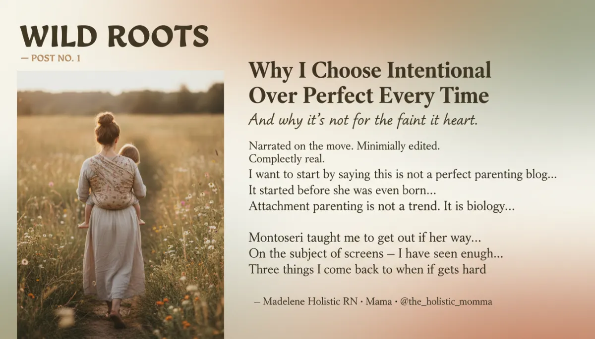 Intentional Parenting Over Perfection: Wild Roots Blog