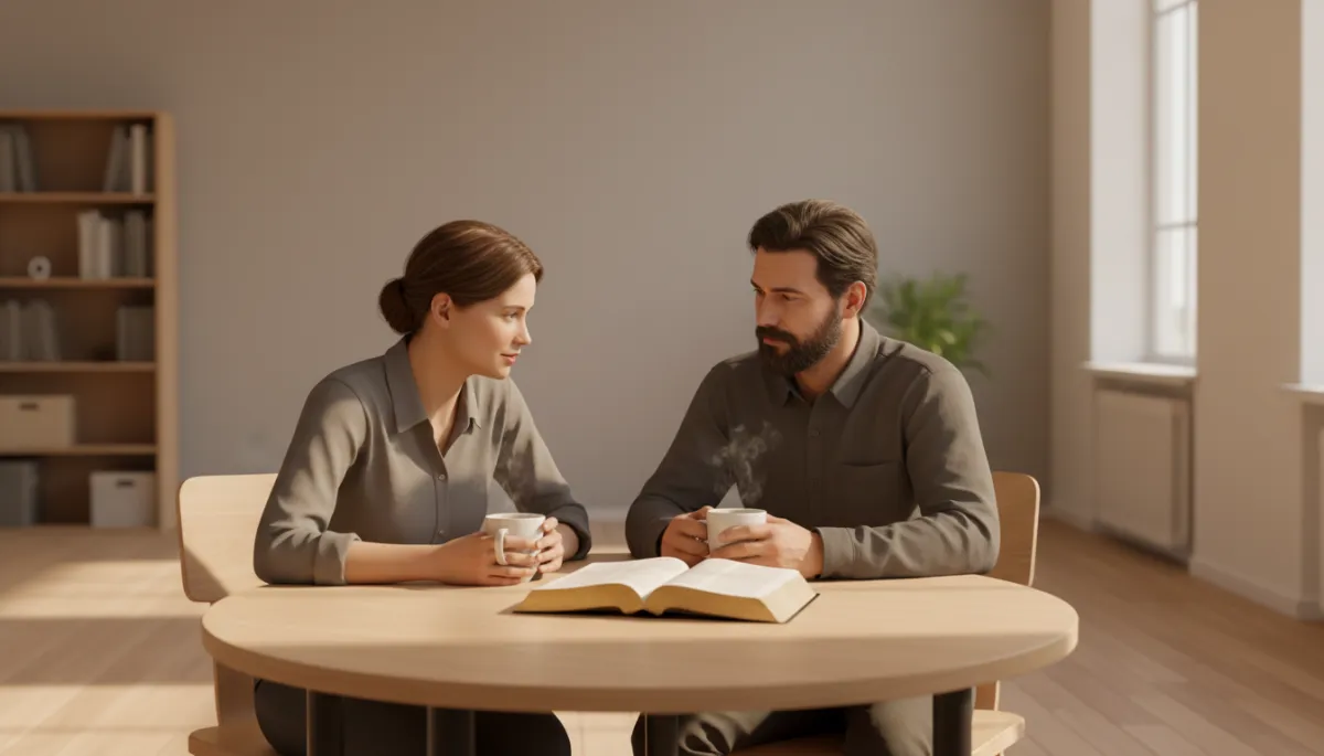 Volunteer offering pastoral care in a calm community space