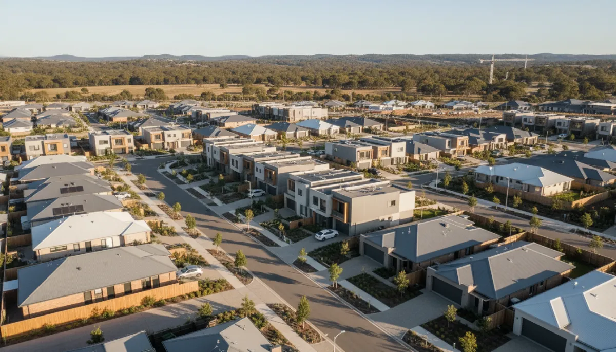 Modern Australian residential development in a regional growth corridor Modern Australian residential development in a regional growth corridor