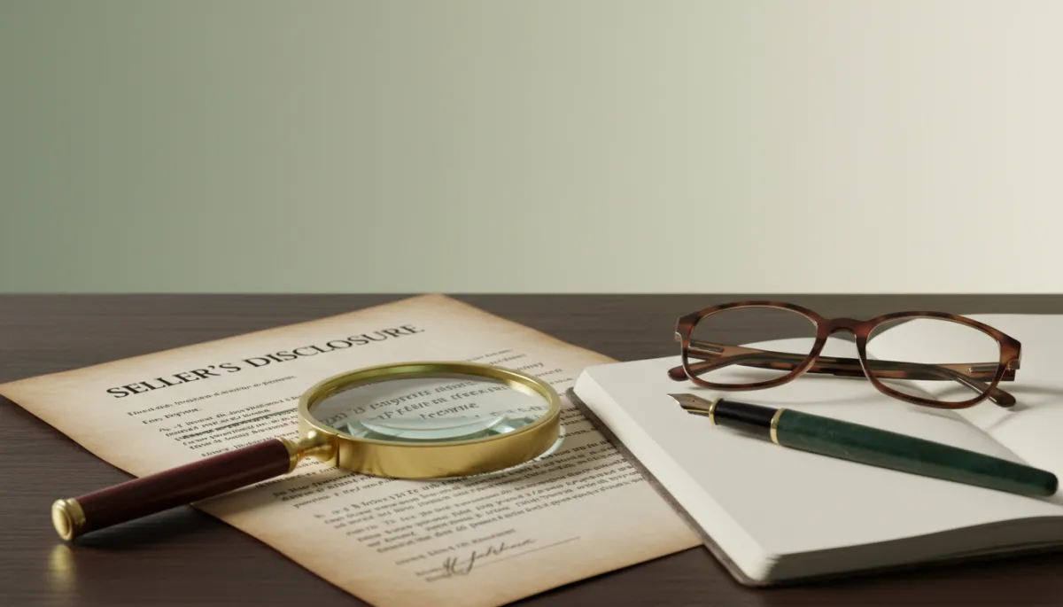 Homebuyer highlighting important sections on a seller disclosure form
