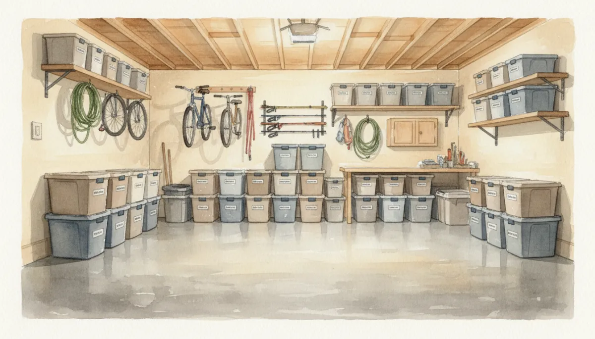 Clean and organized garage after professional cleanout