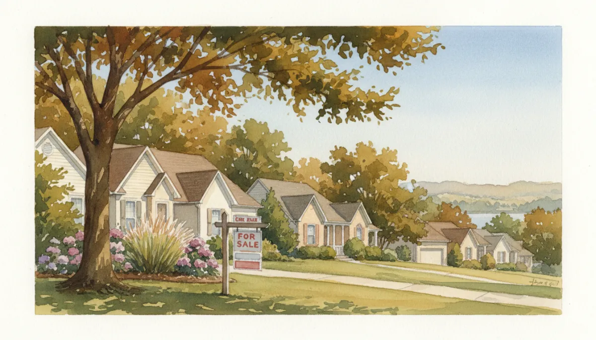 Professional view of a Lake Ozark Missouri neighborhood with a home for sale Professional view of a Lake Ozark Missouri neighborhood with a home for sale
