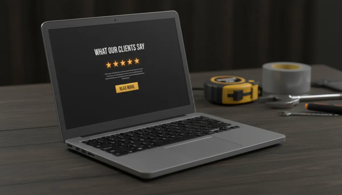 Website reviews section for a Gulf Coast home service contractor