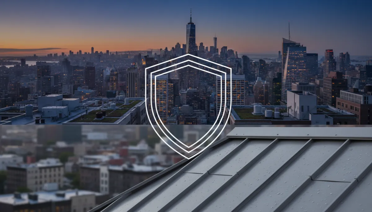 New York City residential rooftops being inspected