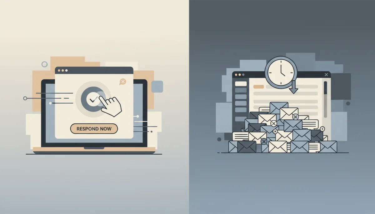 Comparison of a fast-responding business and a slow-responding business