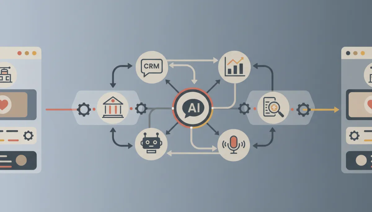 Dashboard illustrating integrated AI automation across business tools