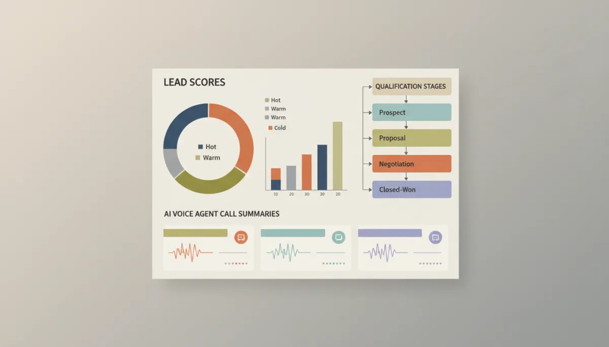 Dashboard showing AI-powered lead scores and qualification stages