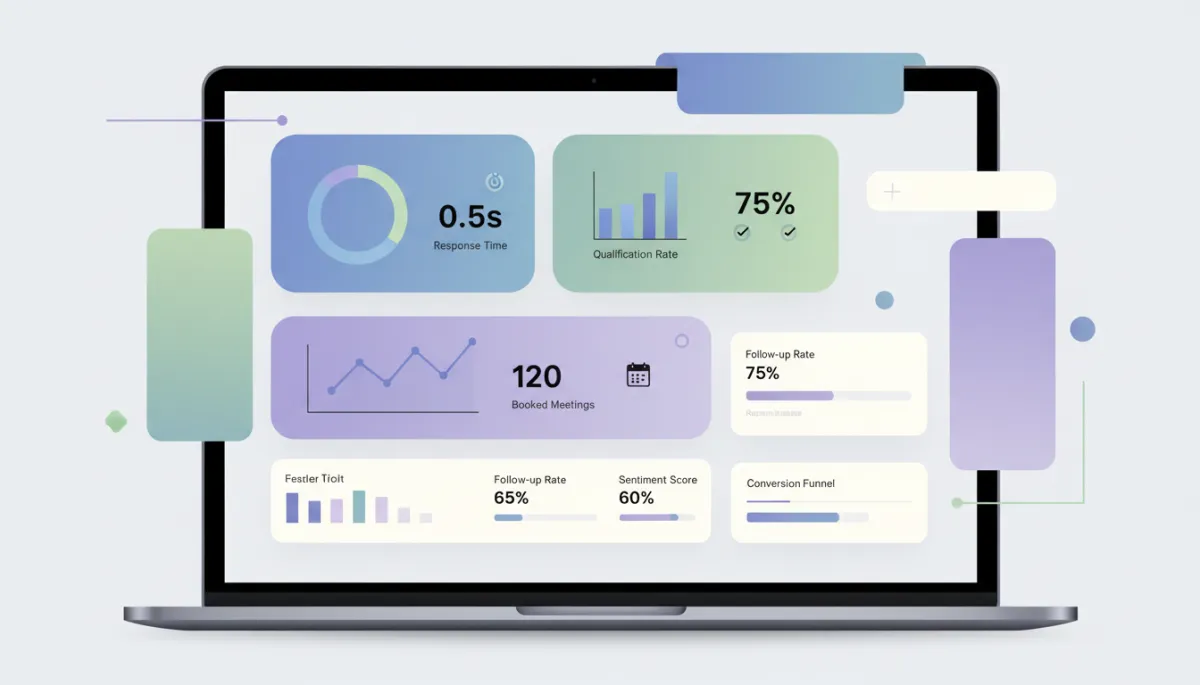 Dashboard showing AI chatbot and voice agent lead follow-up analytics