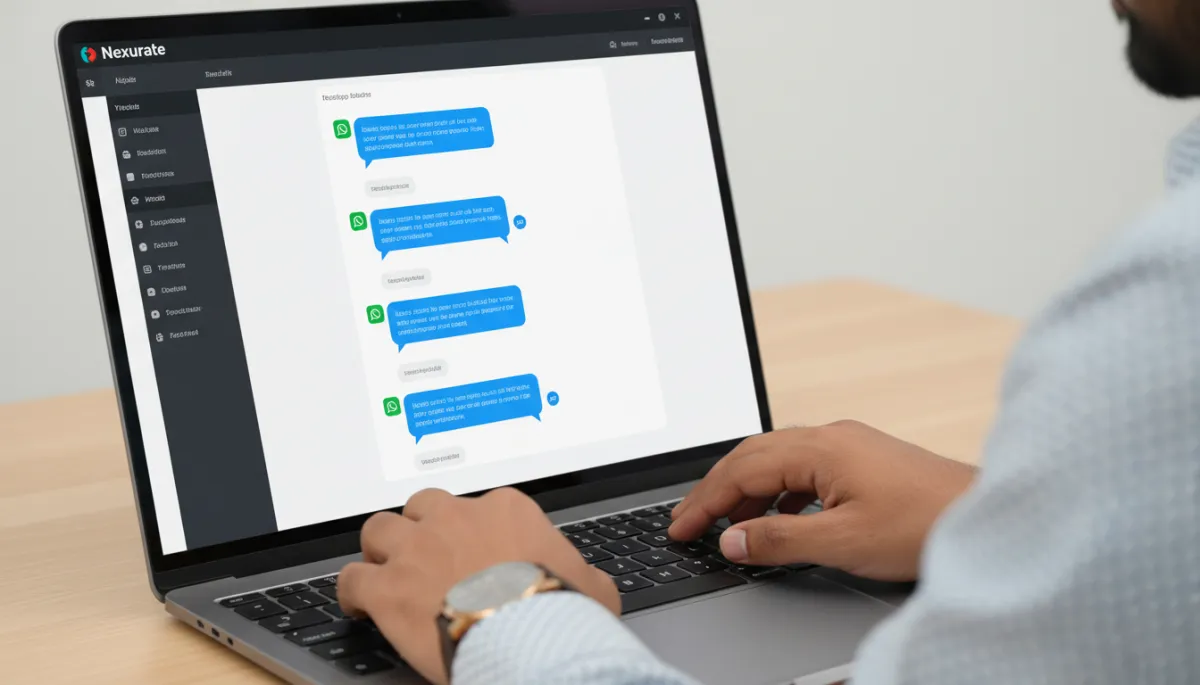 Dashboard showing AI chatbot conversations from website and WhatsApp for an Indian SME