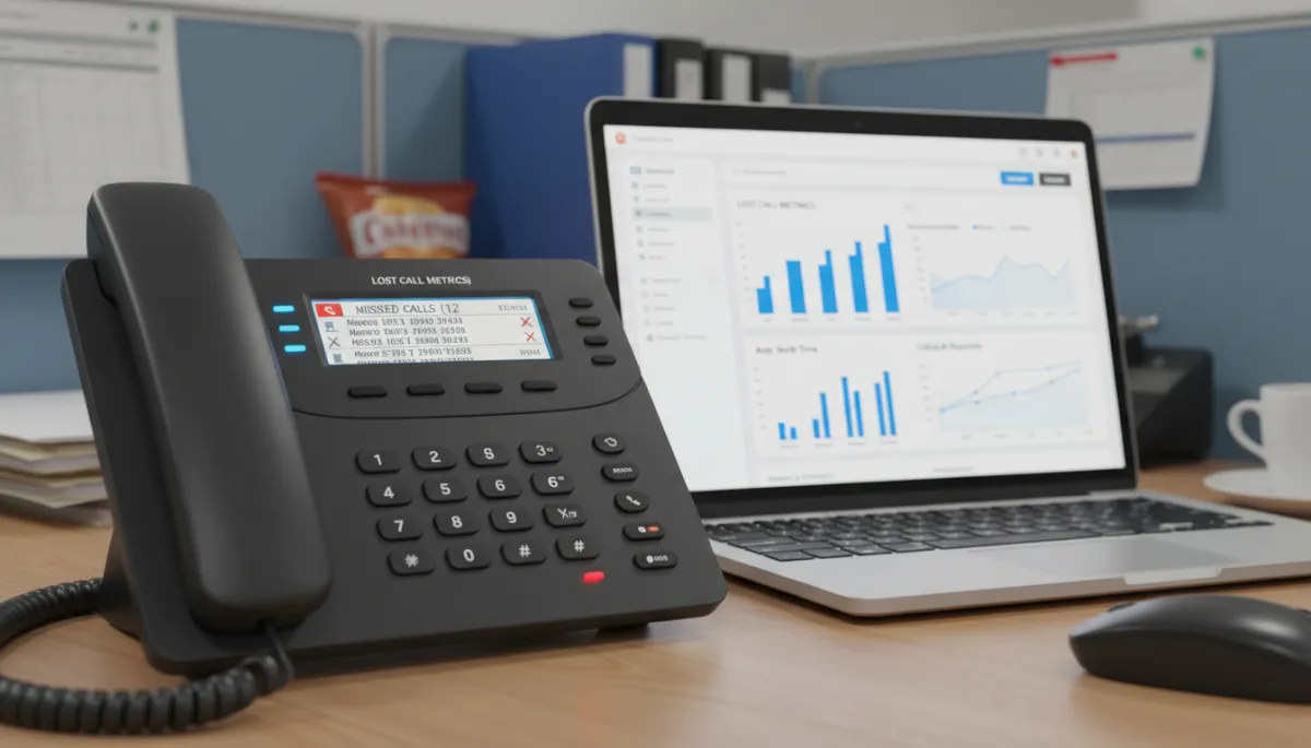 Office phone showing missed calls while SME owner is away