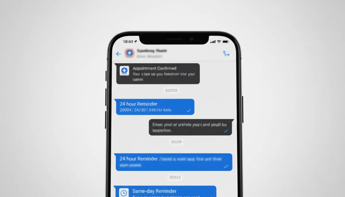 AI-powered WhatsApp appointment reminder sequence for Indian hospitals and clinics showing automated patient communication