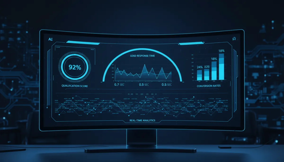 AI dashboard showing SME lead response time and conversion metrics AI dashboard showing SME lead response time and conversion metrics