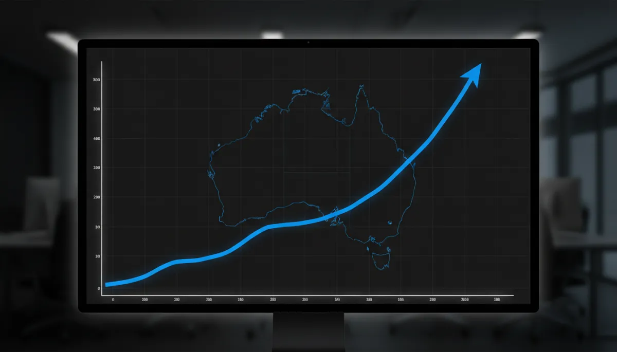 Australian small business growth chart showing improved marketing results after implementing AI automation