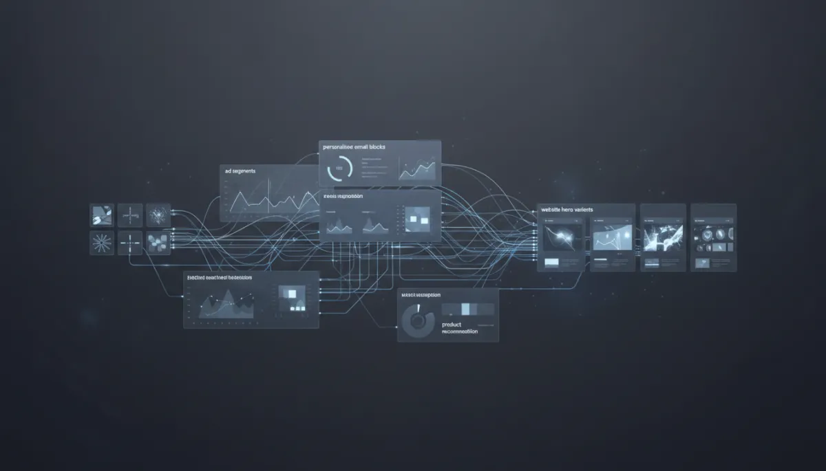 Dashboard visualising four layers of AI personalisation across channels