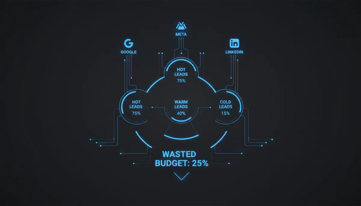 Unified AI-powered lead management dashboard consolidating PPC leads from multiple channels