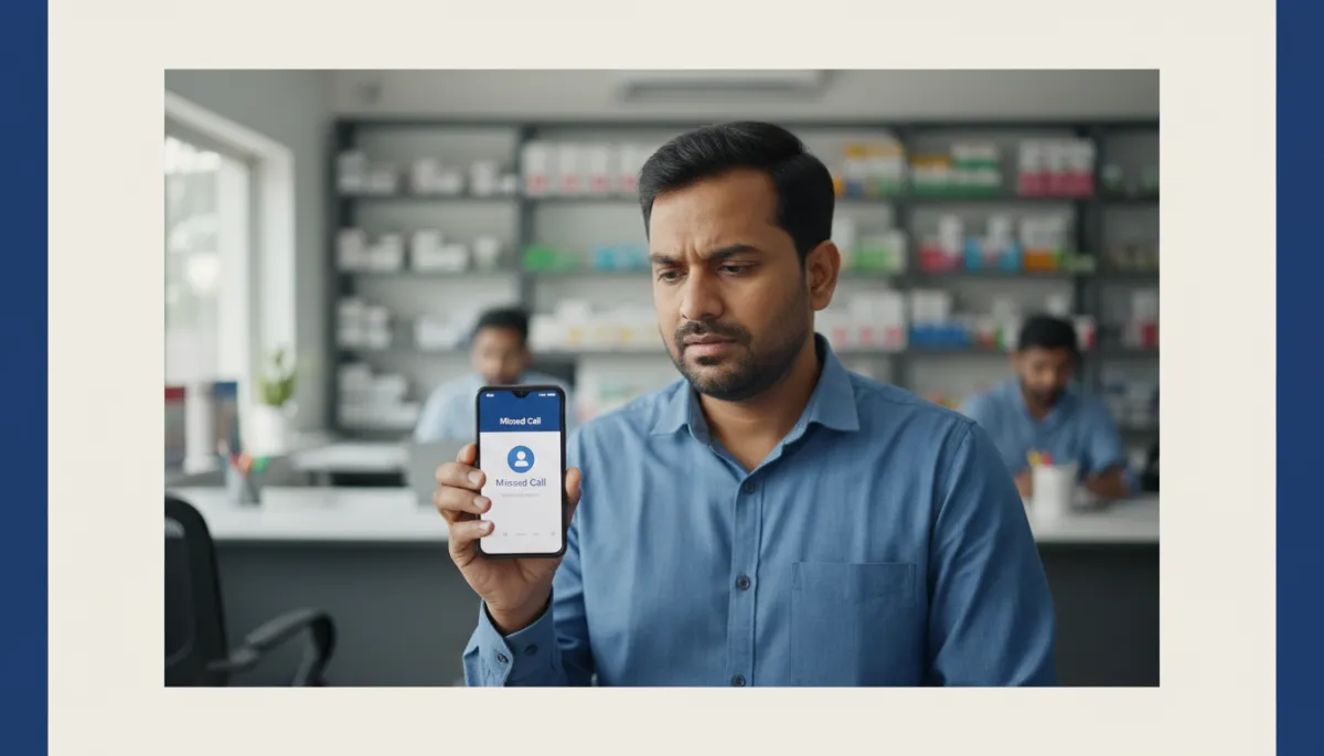 add 4 suitable images [Brand guidelines: use brand color palette #fefdf8, #1840ff, #333333]. Context: This is for a blog post about "Missed Call Text Back: How Indian SMEs Stop Losing Leads the Moment the Phone Goes Unanswered". Style: Professional quality, photorealistic, high resolution