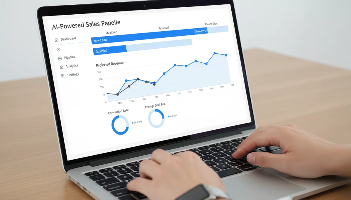 AI-driven sales pipeline view on a CRM dashboard