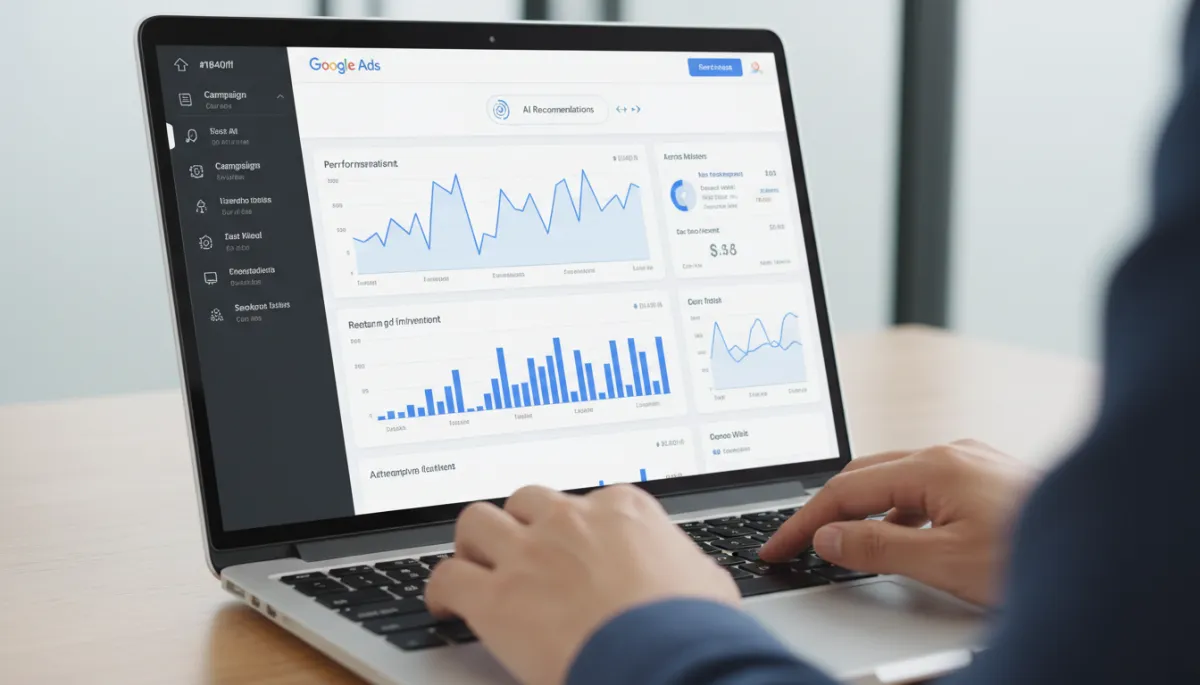Google Ads dashboard showing AI-optimised SME campaign performance