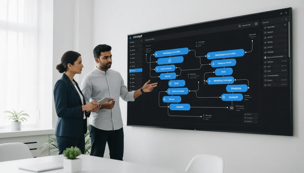 Indian SME leaders analysing multichannel automation performance across WhatsApp, email, and SMS