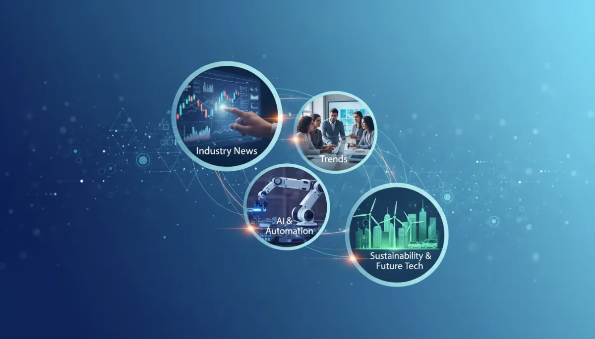 Diverse business leaders reviewing AI automation metrics on screen