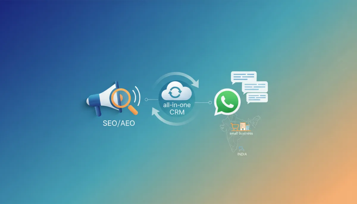 Small business team in India using CRM with WhatsApp