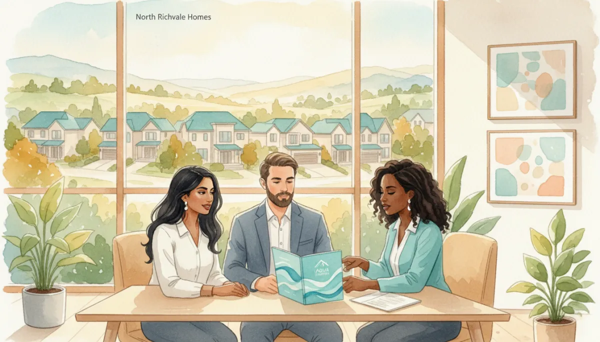 Real estate agent meeting with first-time buyers to discuss North Richvale options