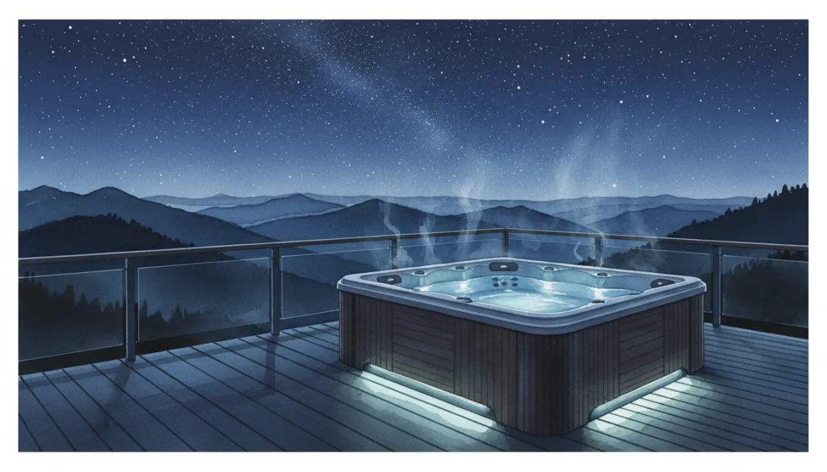 Mountaintop Hot Tub Nights: A Unique Experience