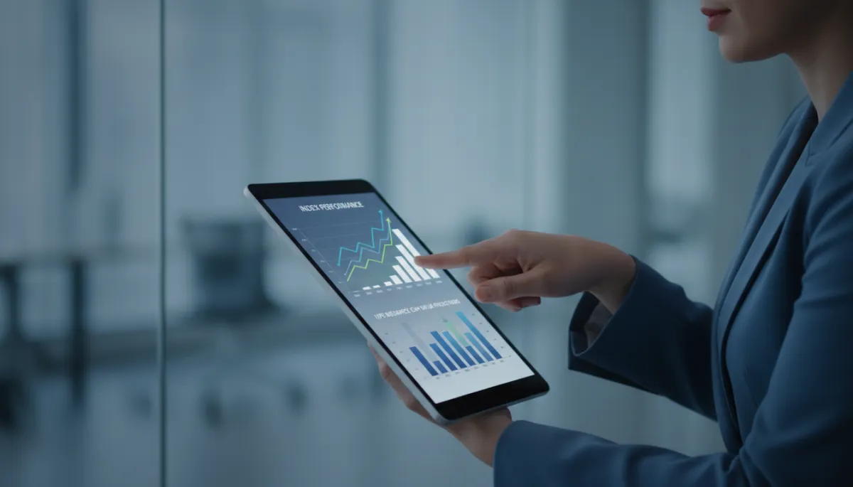 Advisor explaining indexed universal life growth projections on a tablet Advisor explaining indexed universal life growth projections on a tablet