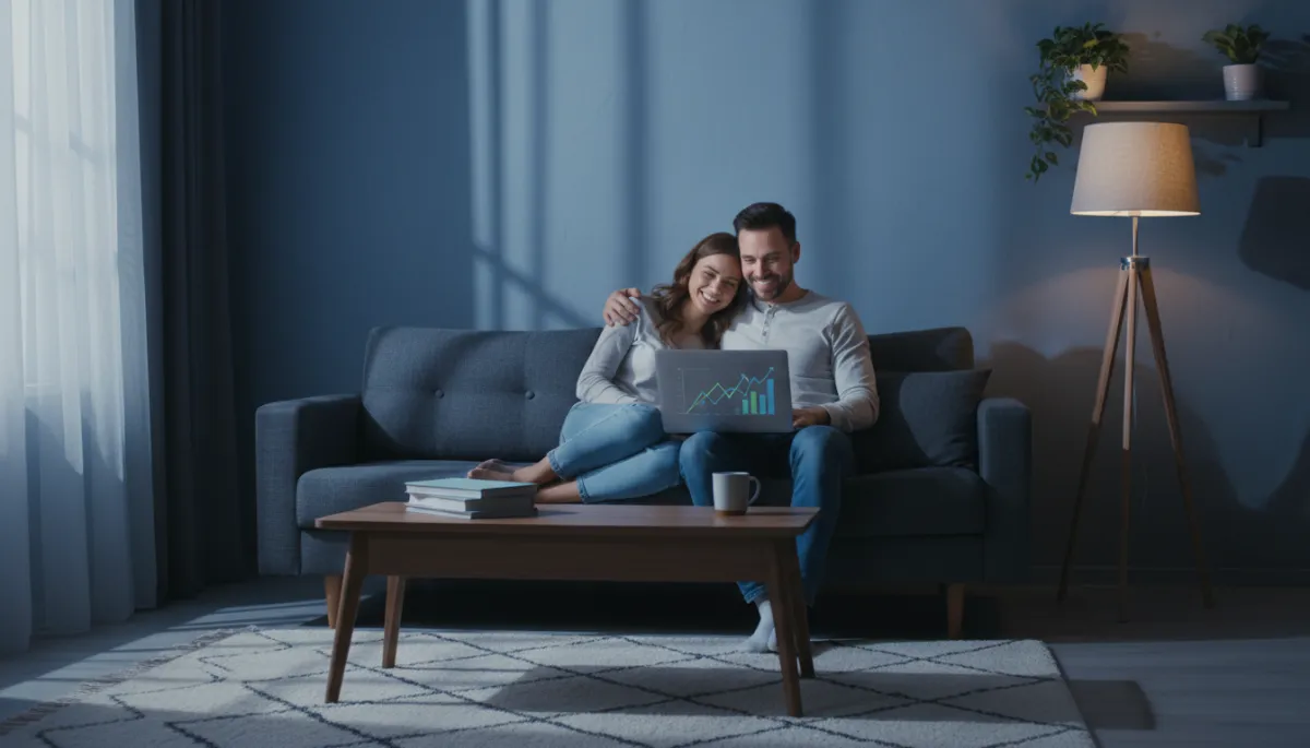 Couple feeling confident after choosing the right term life insurance policy Couple feeling confident after choosing the right term life insurance policy