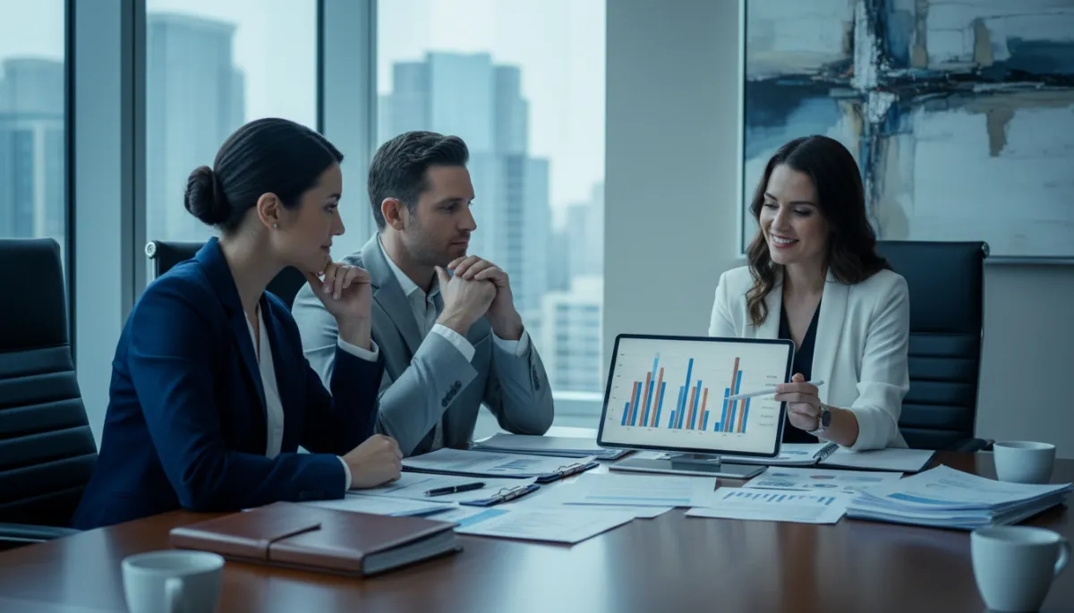 Parents meeting with an advisor to discuss term life insurance options Parents meeting with an advisor to discuss term life insurance options