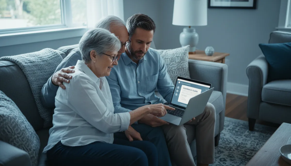 Family reviewing final expense insurance options together