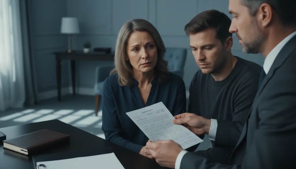 Family reviewing funeral expenses with a professional advisor Family reviewing funeral expenses with a professional advisor