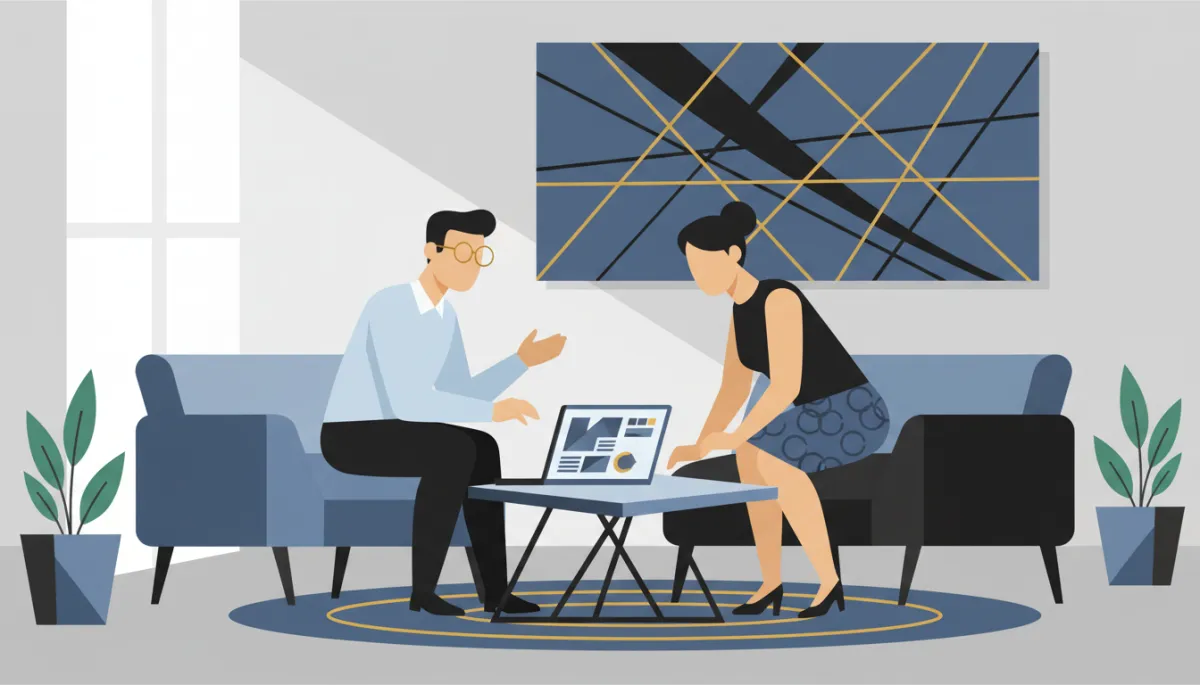 Expat manager and local colleague engaged in cross-cultural communication
