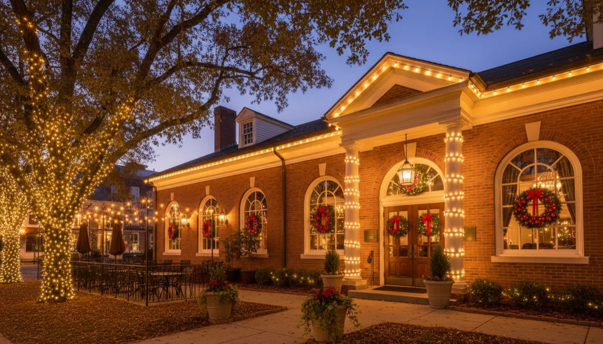 The First Impression Starts Outside: Holiday Lighting for Athens Restaurants and Hospitality Spaces” 🎄