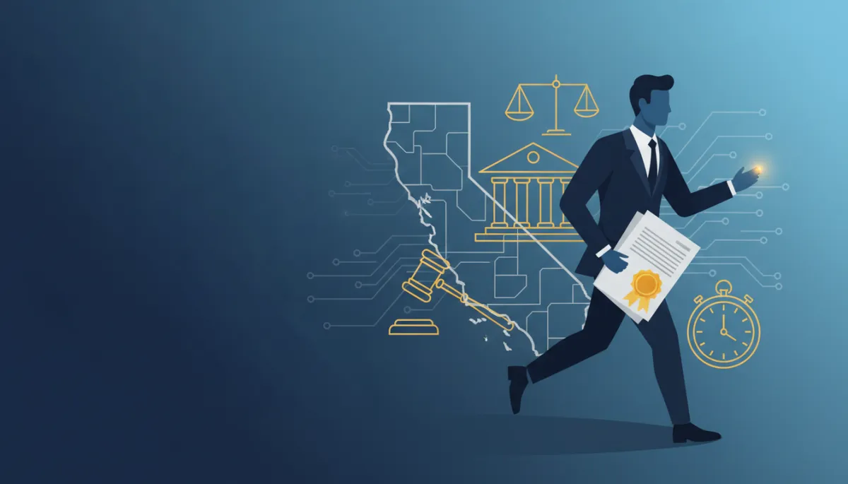 Professional photograph of a process server delivering documents