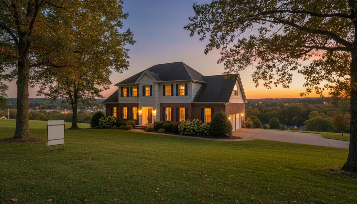 Professionally staged living room in a McCracken County home prepared for sale