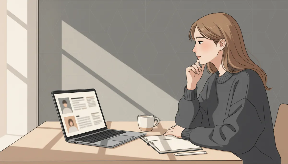 Woman searching online for therapists on her laptop Woman searching online for therapists on her laptop