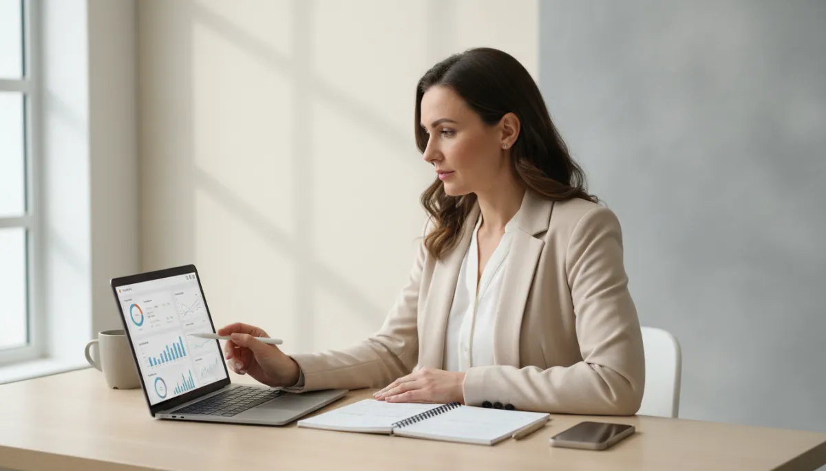 Real estate agent reviewing lead follow-up tasks in CRM