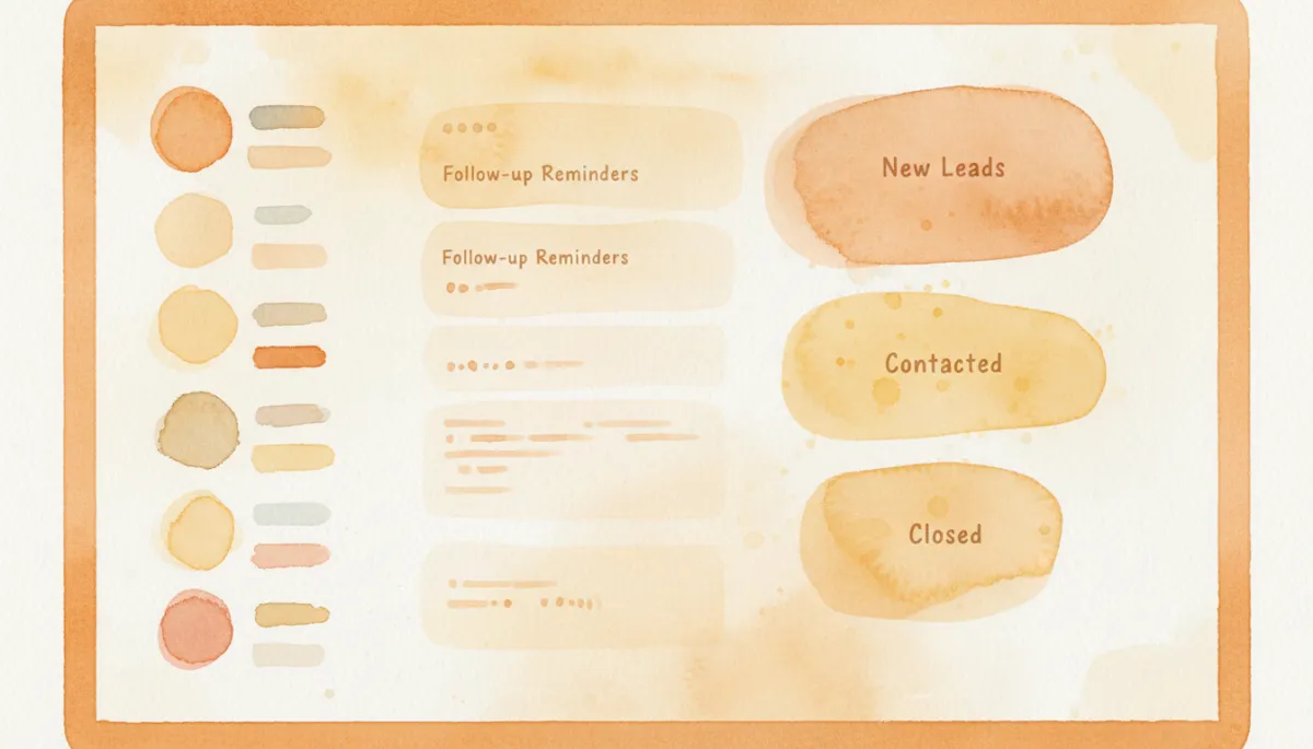 Real estate CRM dashboard displaying lead stages and follow-up reminders