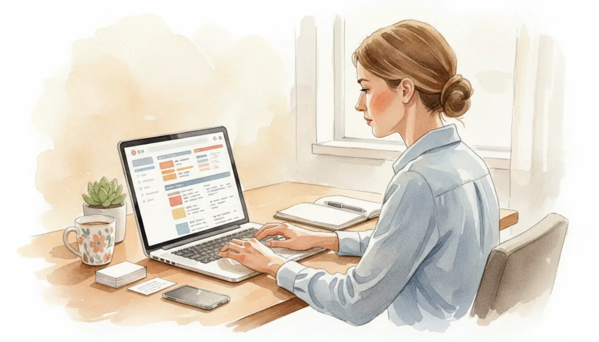 Real estate professional using a structured CRM dashboard to manage client relationships