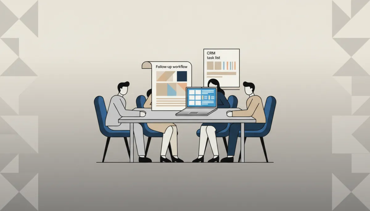 Real estate team reviewing a structured follow-up workflow with CRM tasks