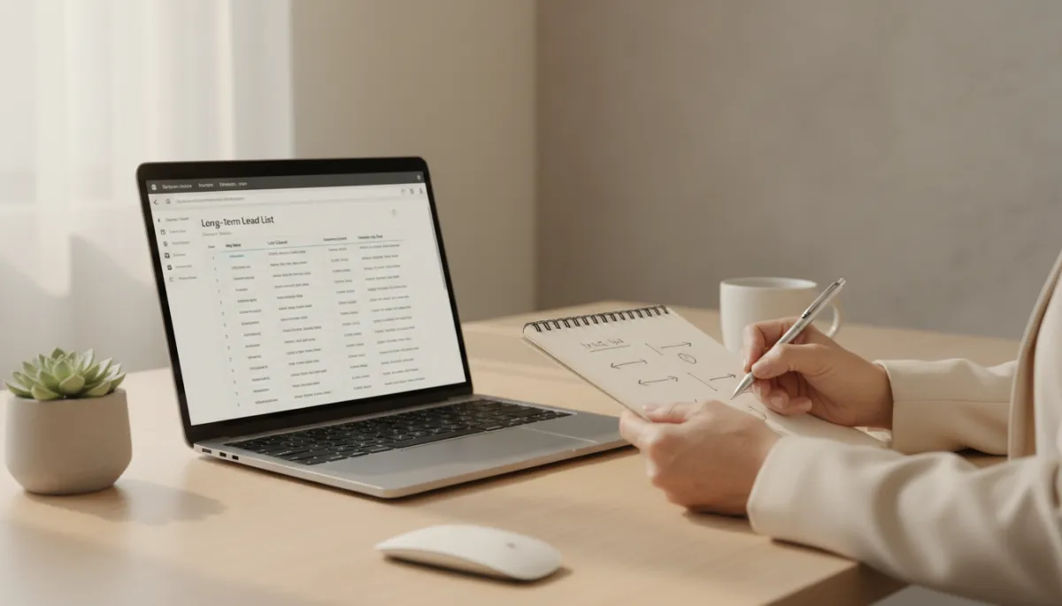 Real estate agent planning follow-up tasks using a real estate CRM Real estate agent planning follow-up tasks using a real estate CRM